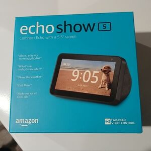 Amazon Echo Show 5 Smart Speaker - Alexa Assistant  Brand NEW W/Adjustable Stand